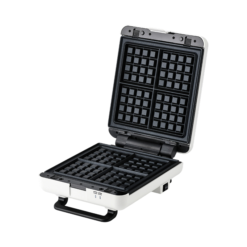 BJX-S026 เครื่องทำแซนด์วิชและย่างแบบเปิด 180° แบบ 4 ชิ้นพร้อมระบบควบคุม 3 ระดับและถาดรองน้ำมันหยด